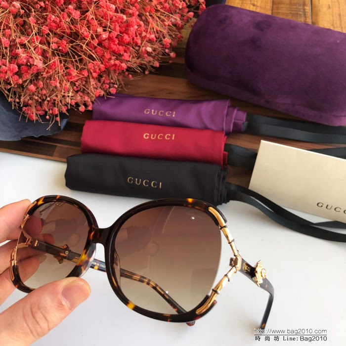 GUCCI古馳 6017 女士圓框太陽鏡 完美品質 適合各種臉型 經典太陽鏡  lly1550
